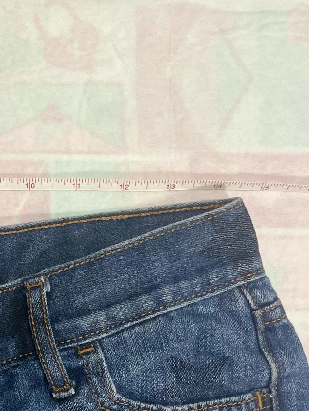 Old Navy The Diva Star Print Denim Cutoff Shorts Size 2 Y2K